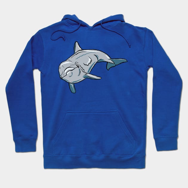 Squiggly dolphin Hoodie by Jeffmore